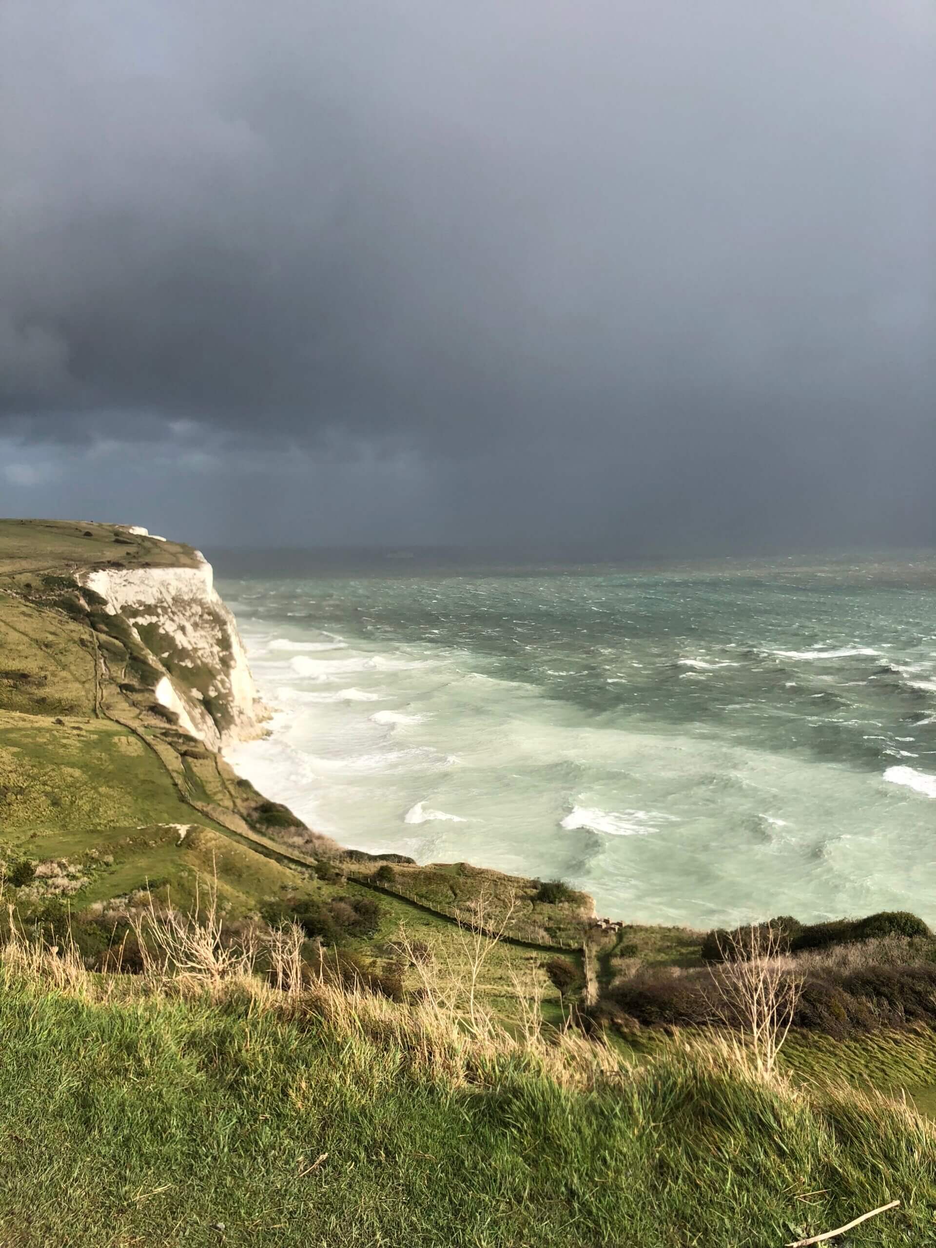 Dover coastline near Dover Priory College, Kent, supporting international students during school holidays