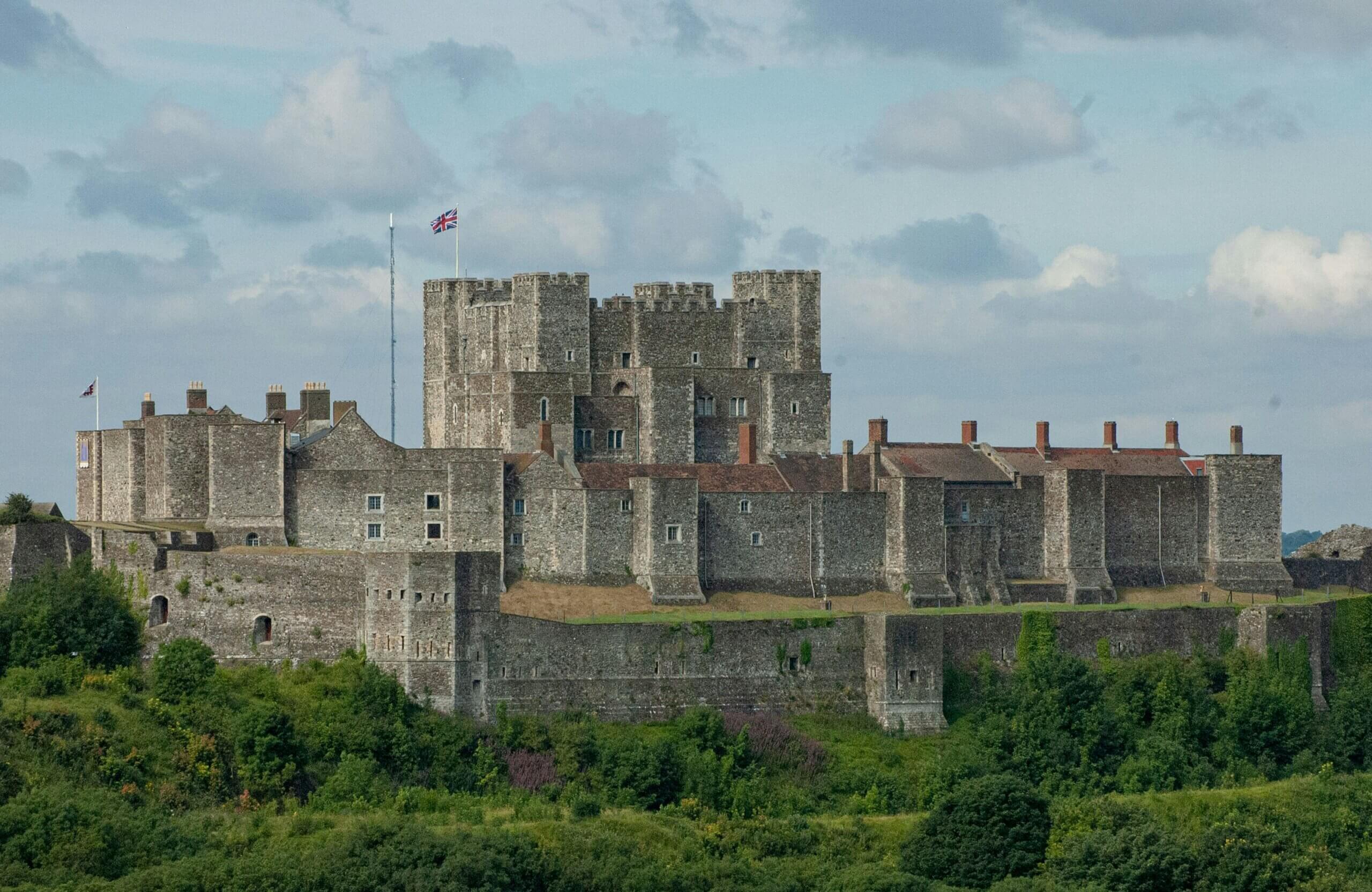 Dover Castle in Kent near Dover Priory College, supporting international students studying in the UK
