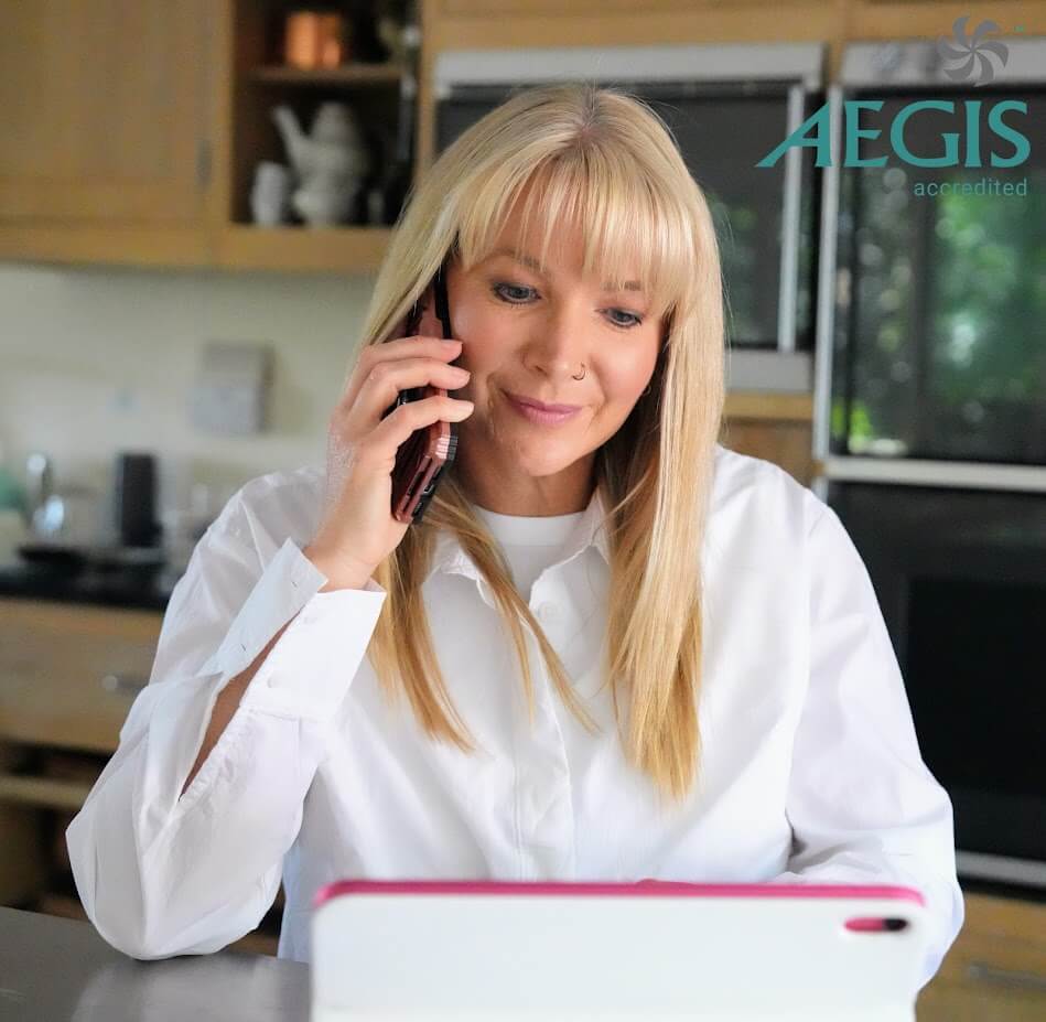 rebecca stone Educational guardian speaking with a student on the phone