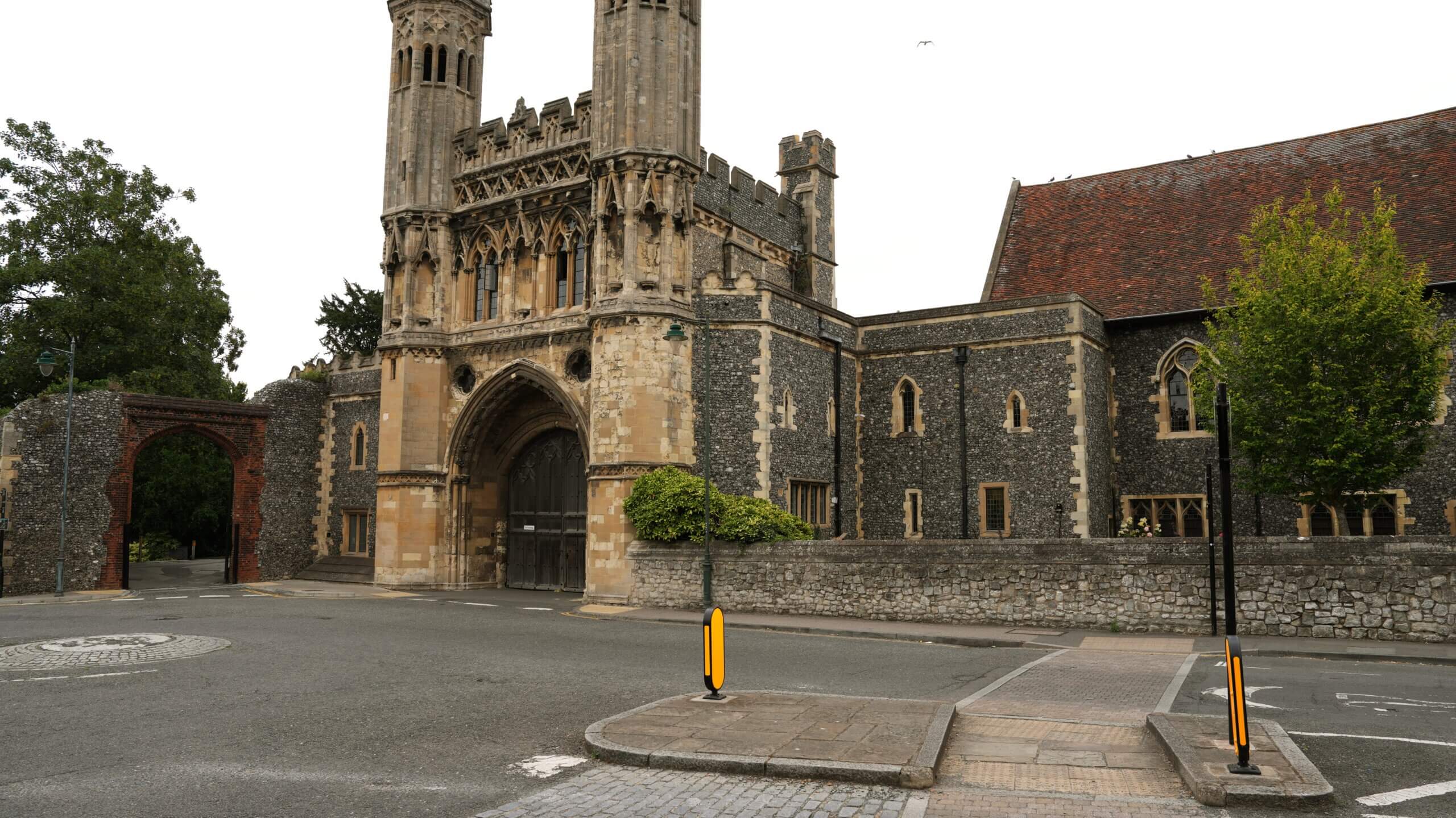 Historic street outside The King’s School in Canterbury, close to Canterbury Cathedral and the city centre.
